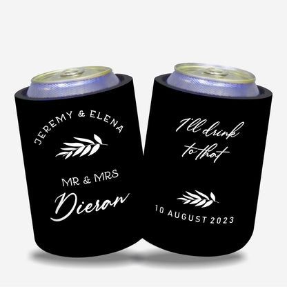 Personalised Stubby Holders Wedding