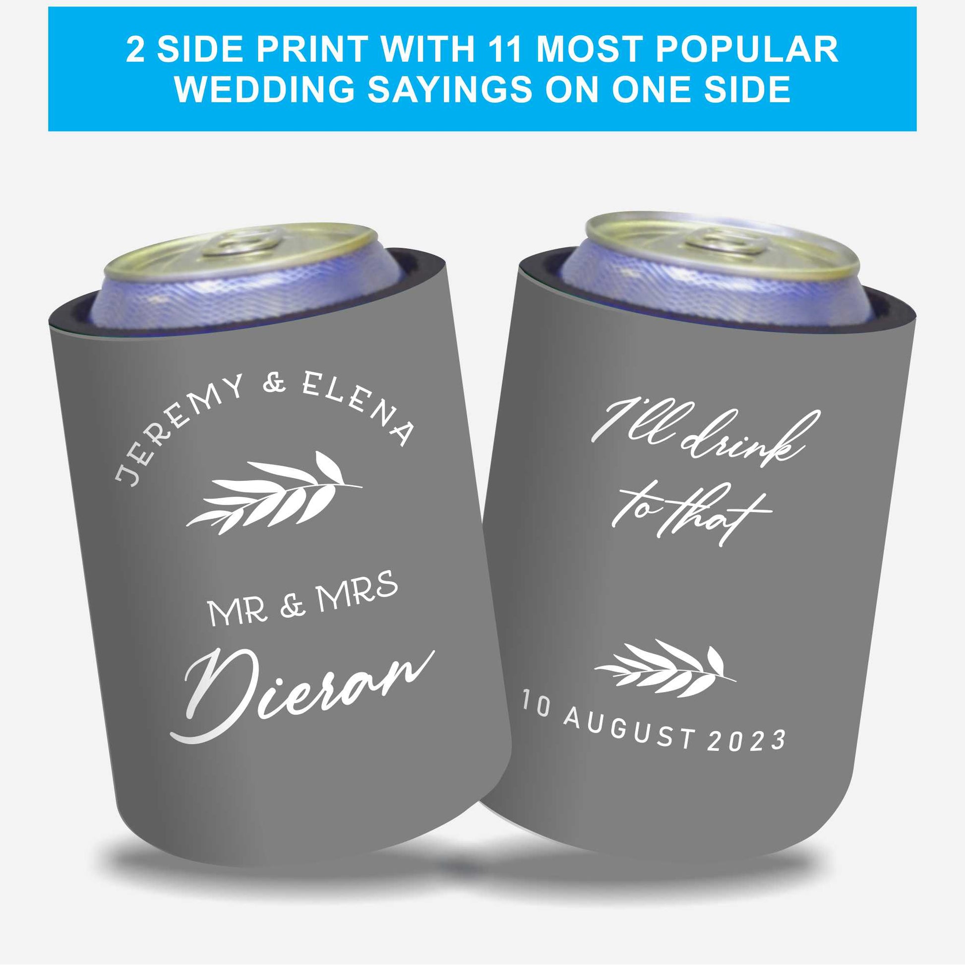 Personalised Stubby Holders Wedding