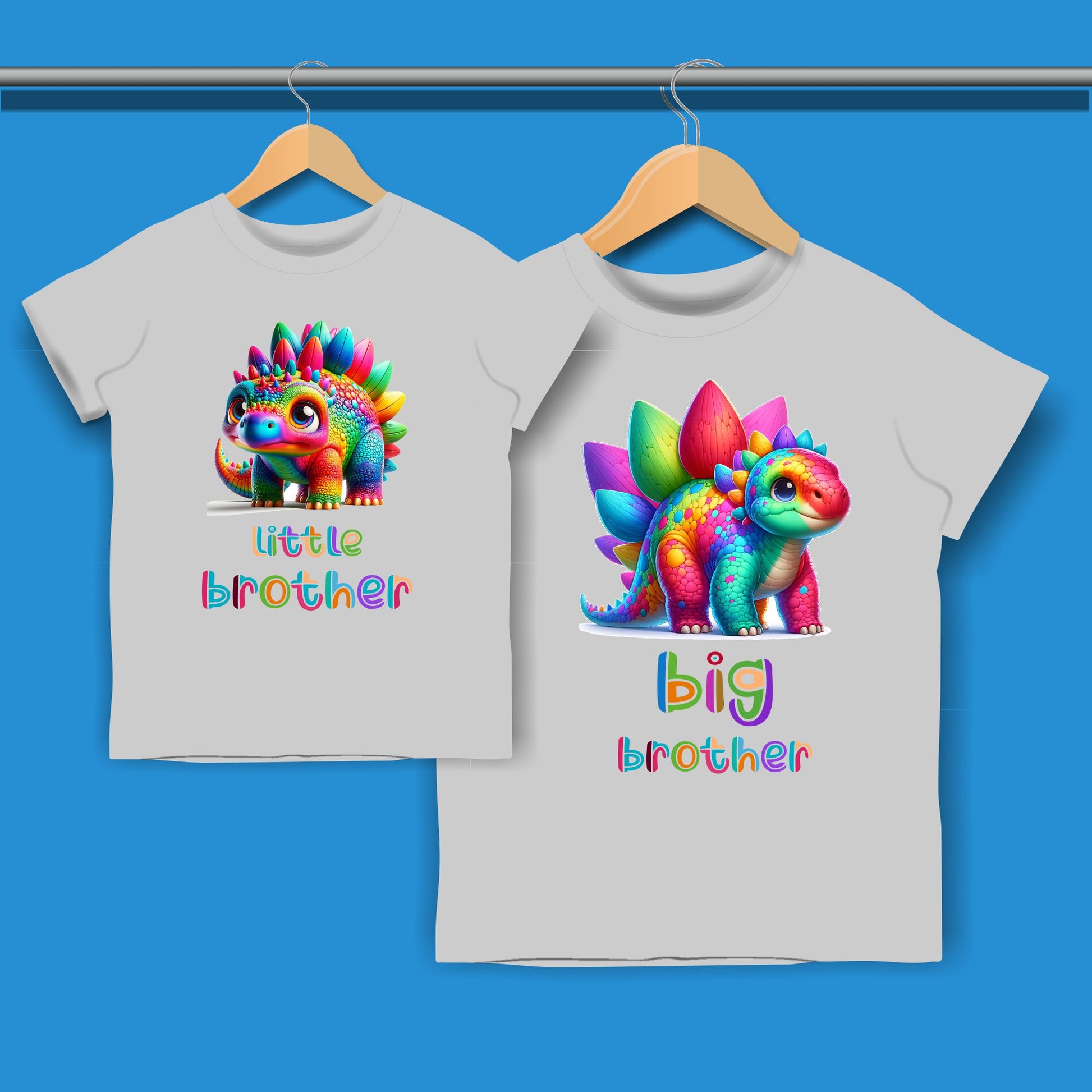 Dinosaur Big Brother Little Brother T-shirt for Boys