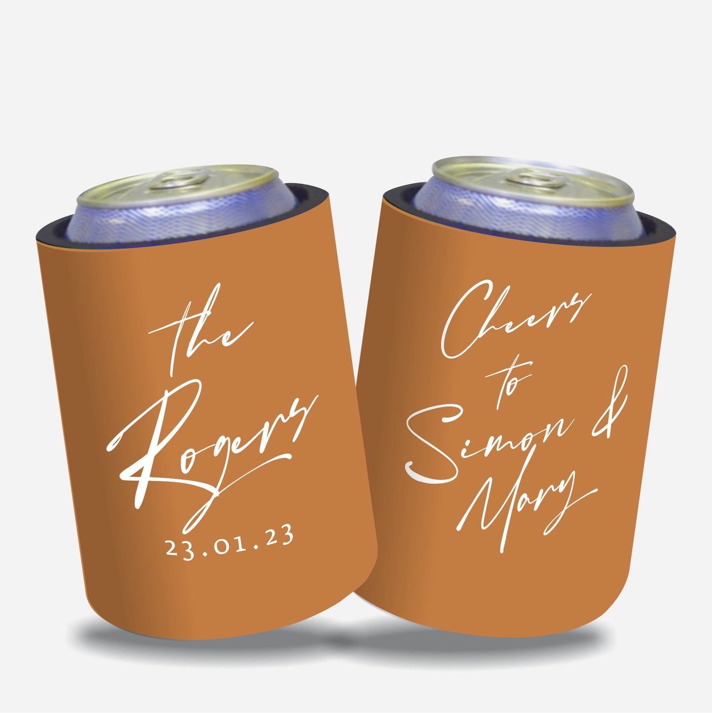 Personalized Wedding Gift Stubby Holders - Quantity 20 - #274 - FREE EXPRESS SHIPPING.