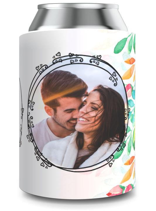 Full Colour Floral Wedding Stubby Holder / Can Cooler - Quantity of 20 - Design 29