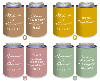 Personalized Wedding Stubby Holders