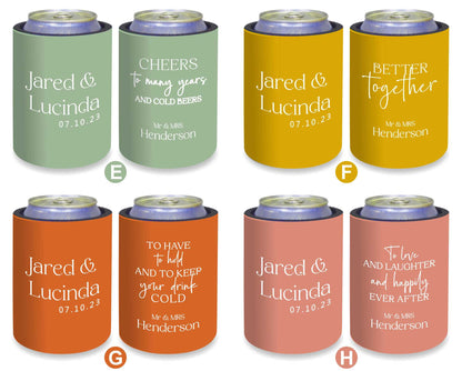 Personalized Stubby Holders Wedding 