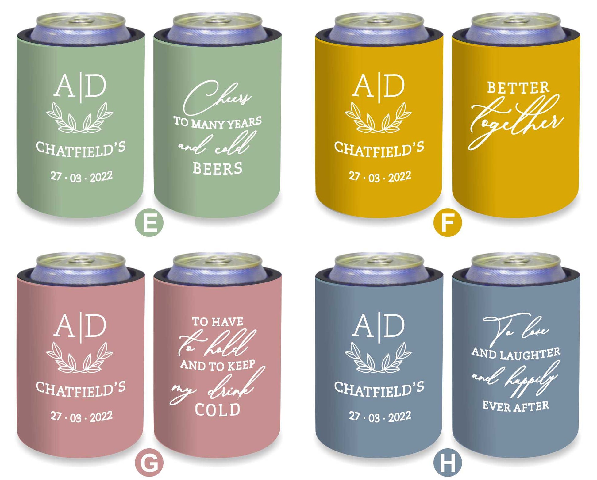 Personalized Stubby Holders Wedding 