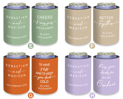 Copy of Wedding Stubby Holder with 11 most popular wedding sayings. Quantity 20 - #235