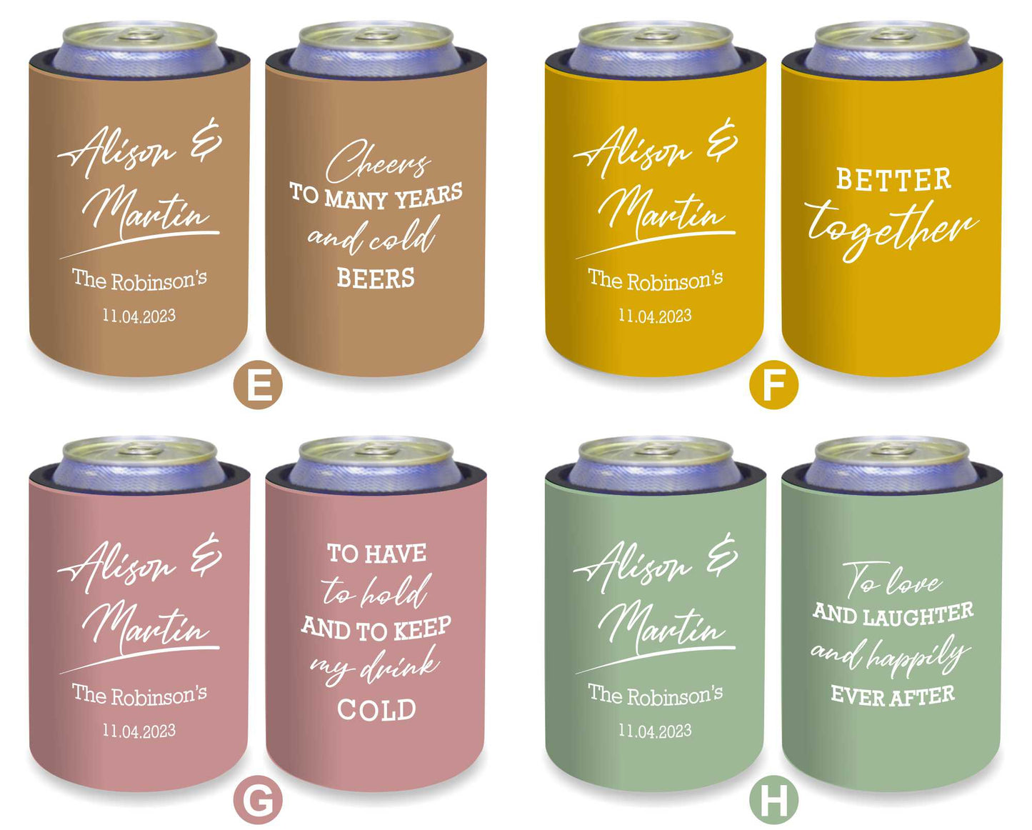 Personalized Stubby Holders Wedding 