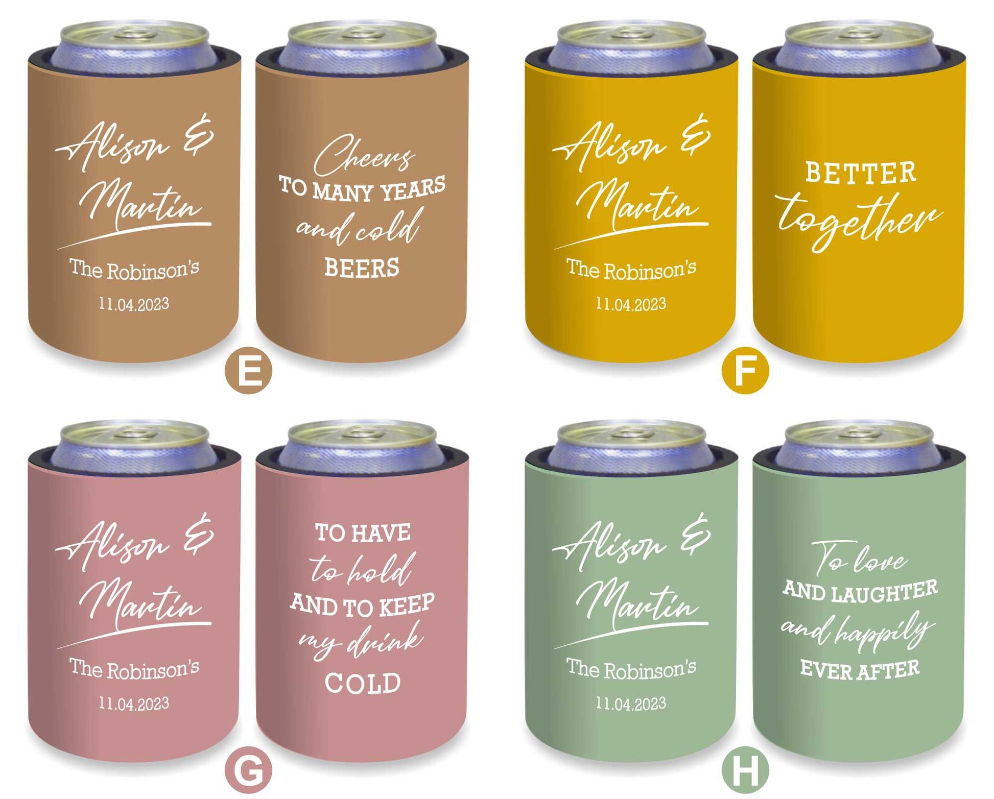 Personalized Stubby Holders Wedding 