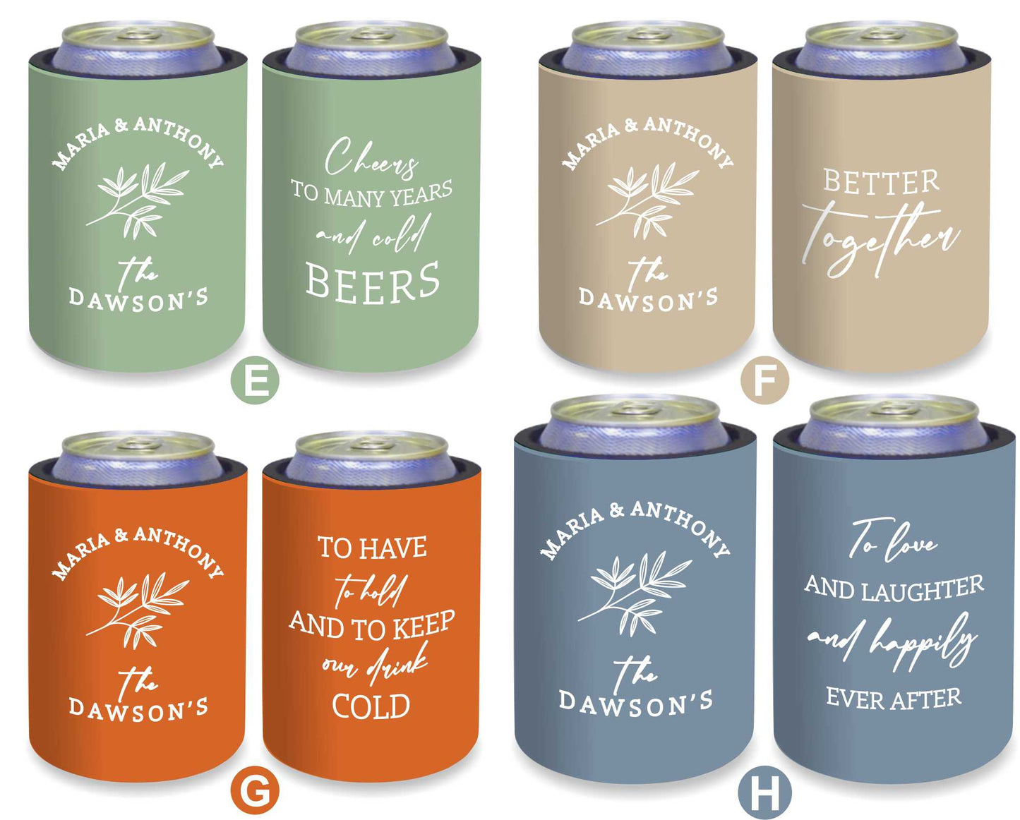 Personalized Stubby Holders Wedding 