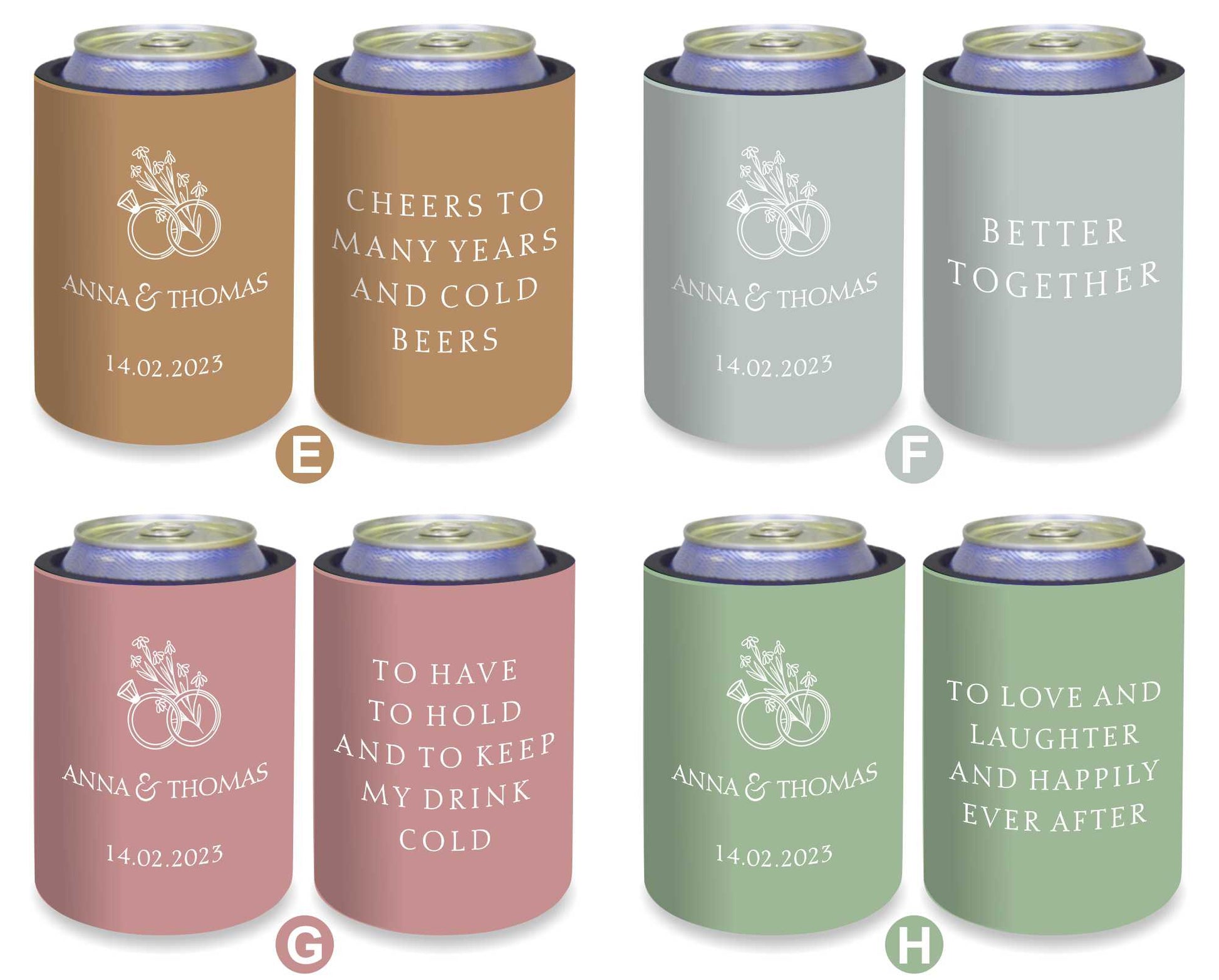 Personalised Stubby Holders Wedding