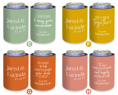 Personalized Wedding Stubby Holders 