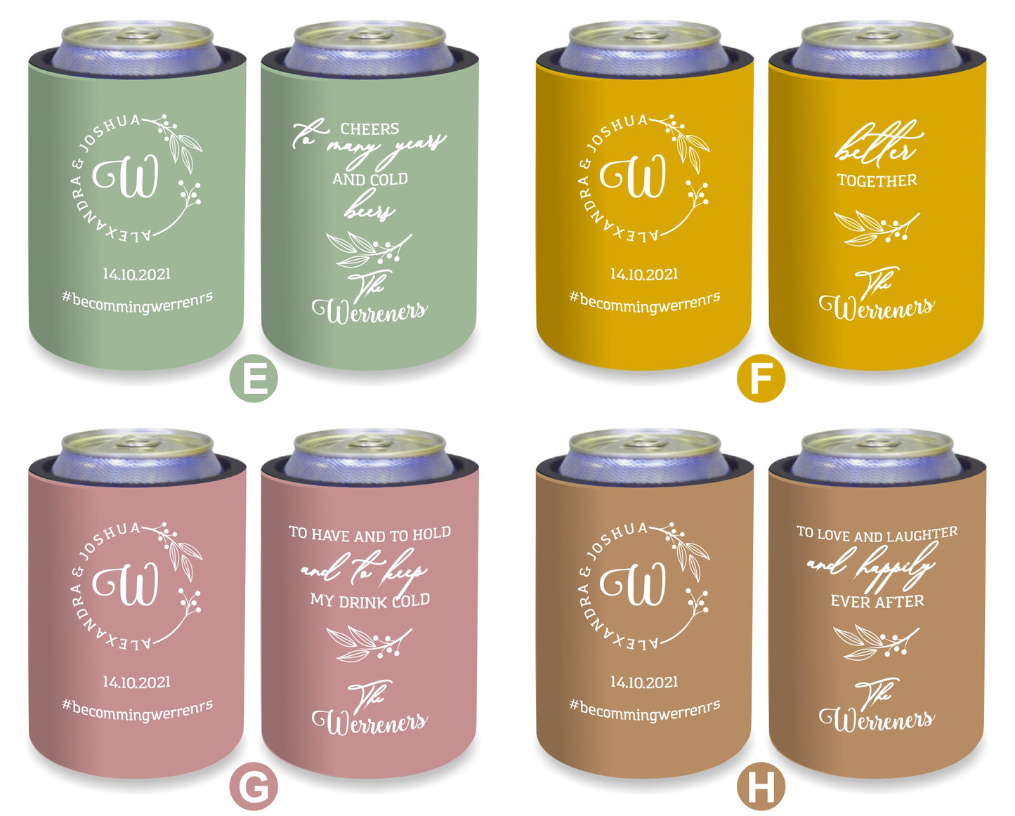 Personalized Wedding Stubby Holder