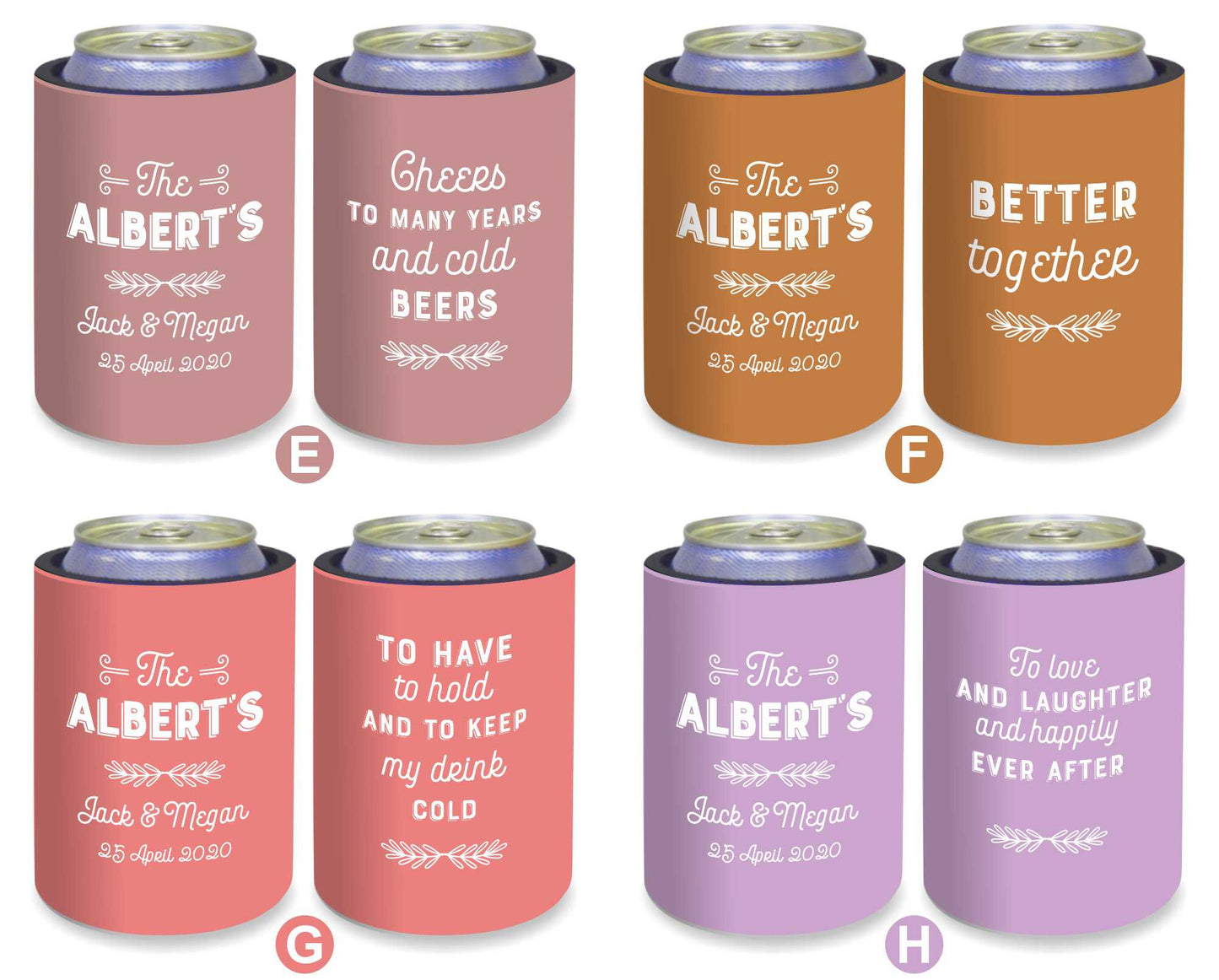 Personalized Stubby Holders Wedding 