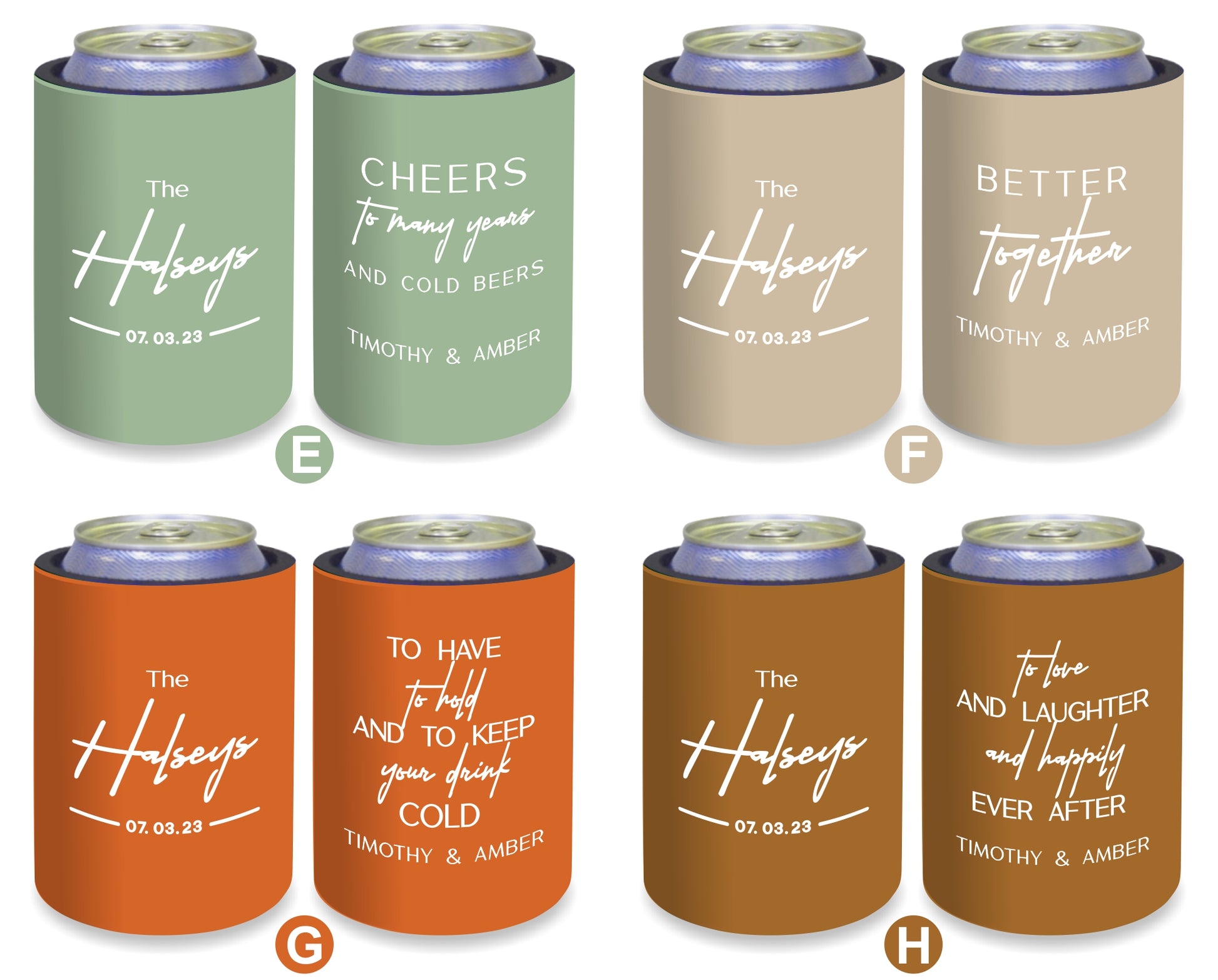 Personalized Wedding Stubby Holders