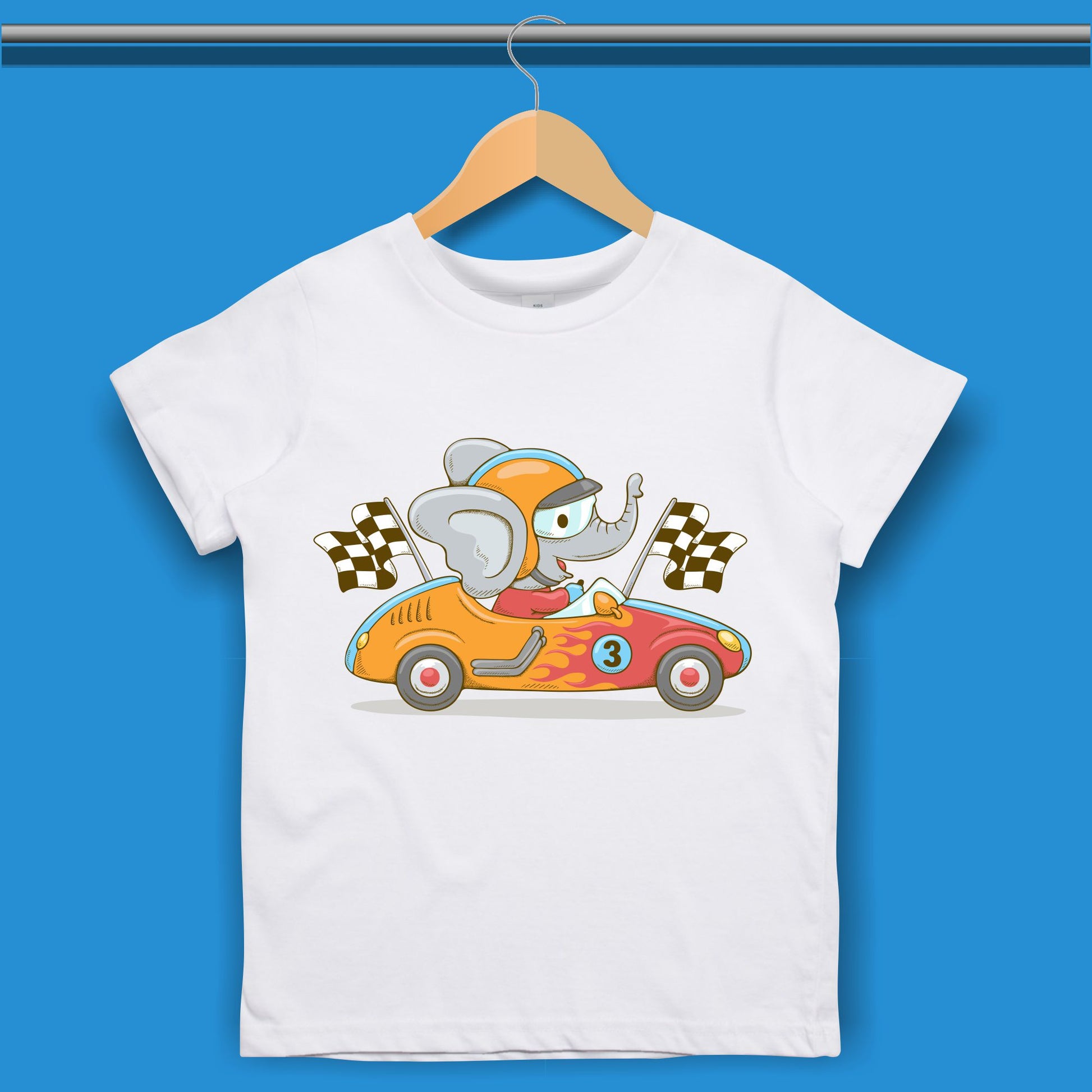 Cartoon Racing Car T-shirt for Boys