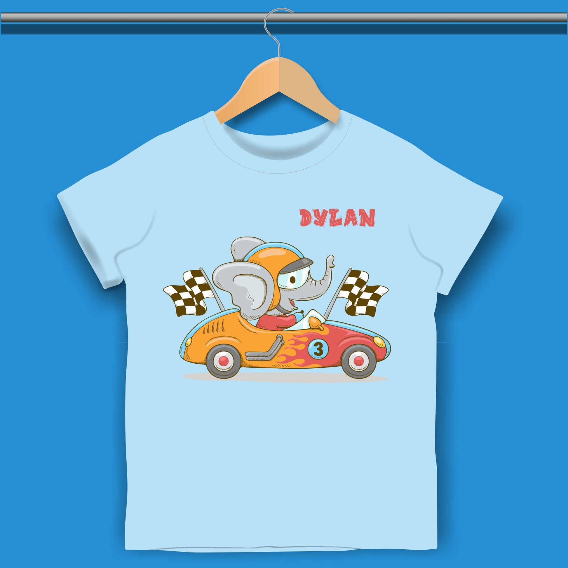 Cartoon Racing Car T-shirt for Boys