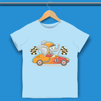 Cartoon Racing Car T-shirt for Boys