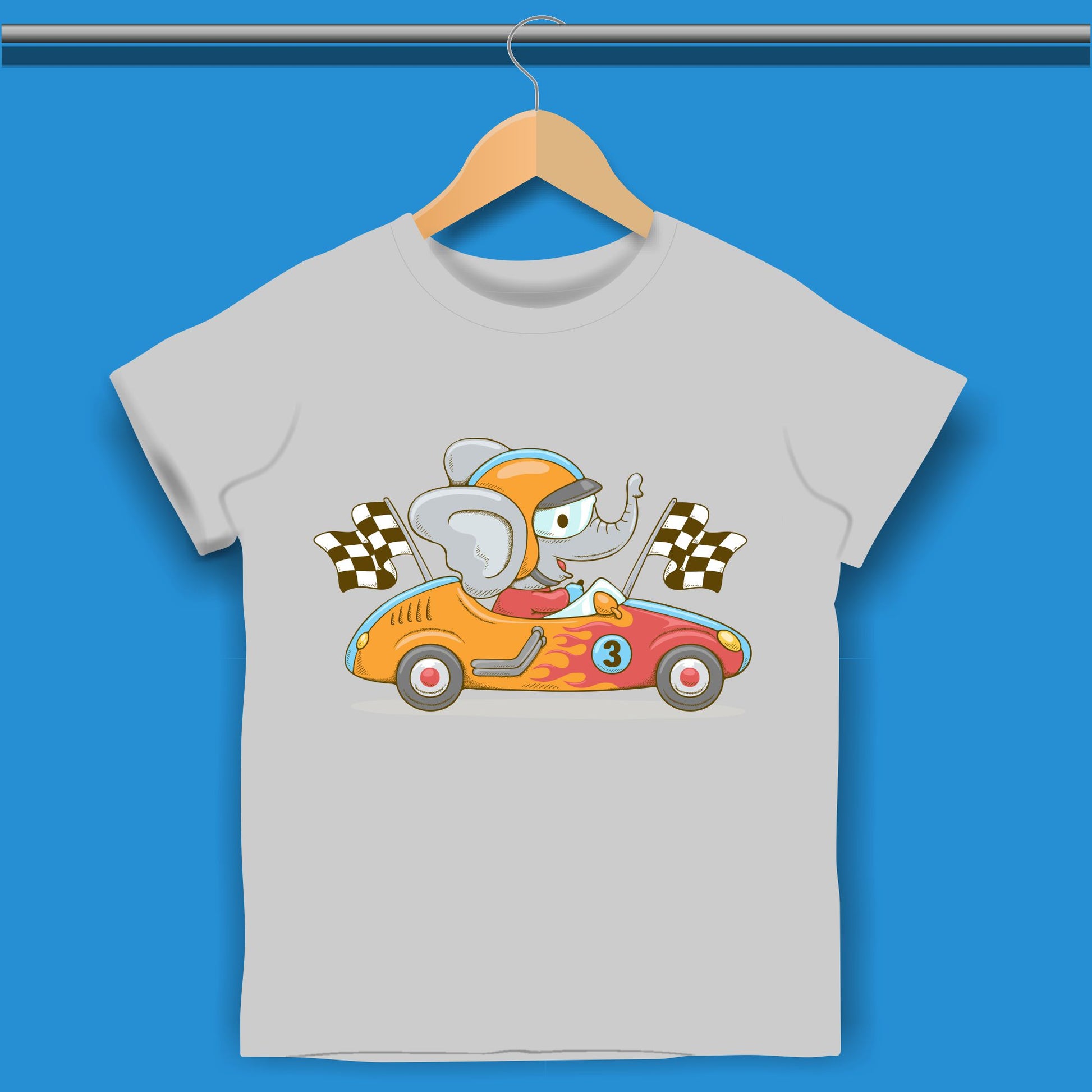 Cartoon Racing Car T-shirt for Boys