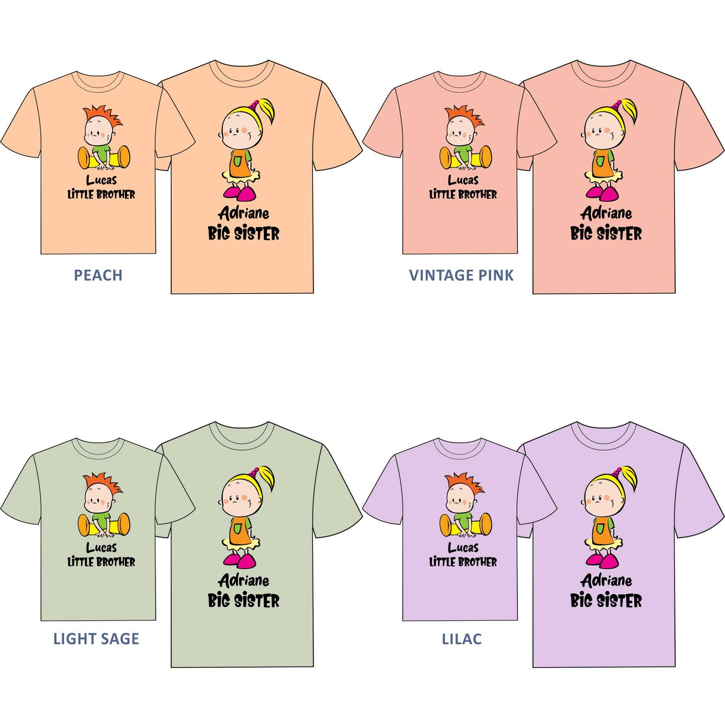 Big Sister, Little Sister T-shirt for Girls - #343