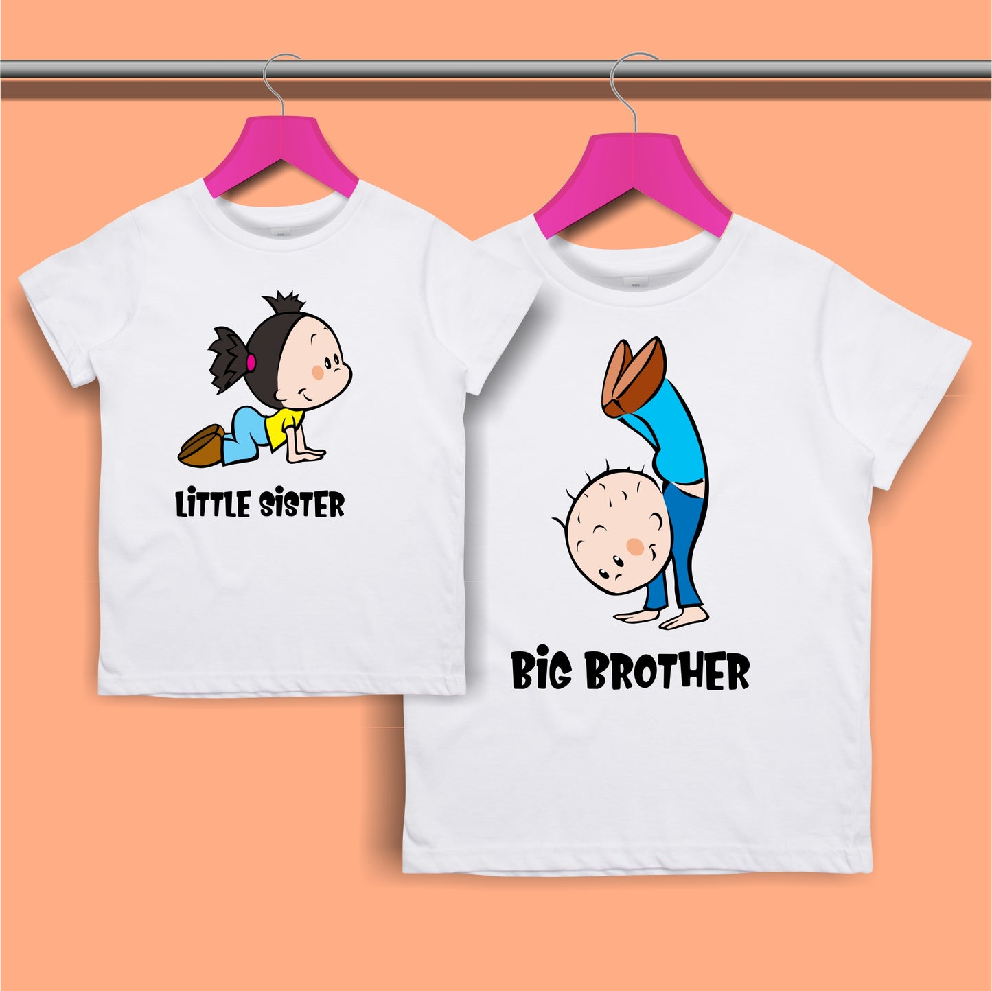 Big Brother, Little Sister T-shirt for Girls and Boys - #344