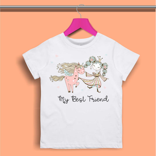 My best friend Unicon T-shirt for Girls - #356