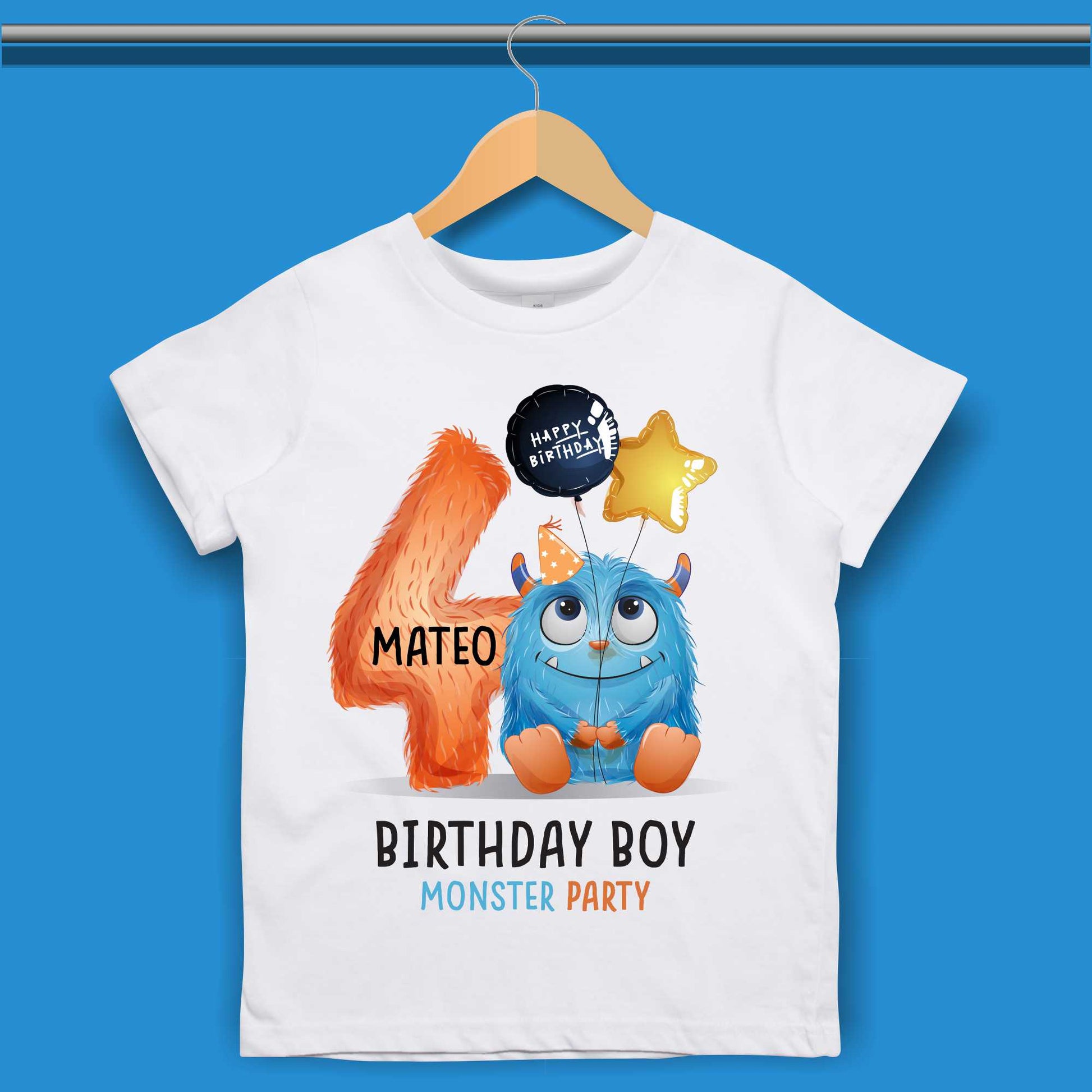 Monsters Birthday T-shirt for Boys