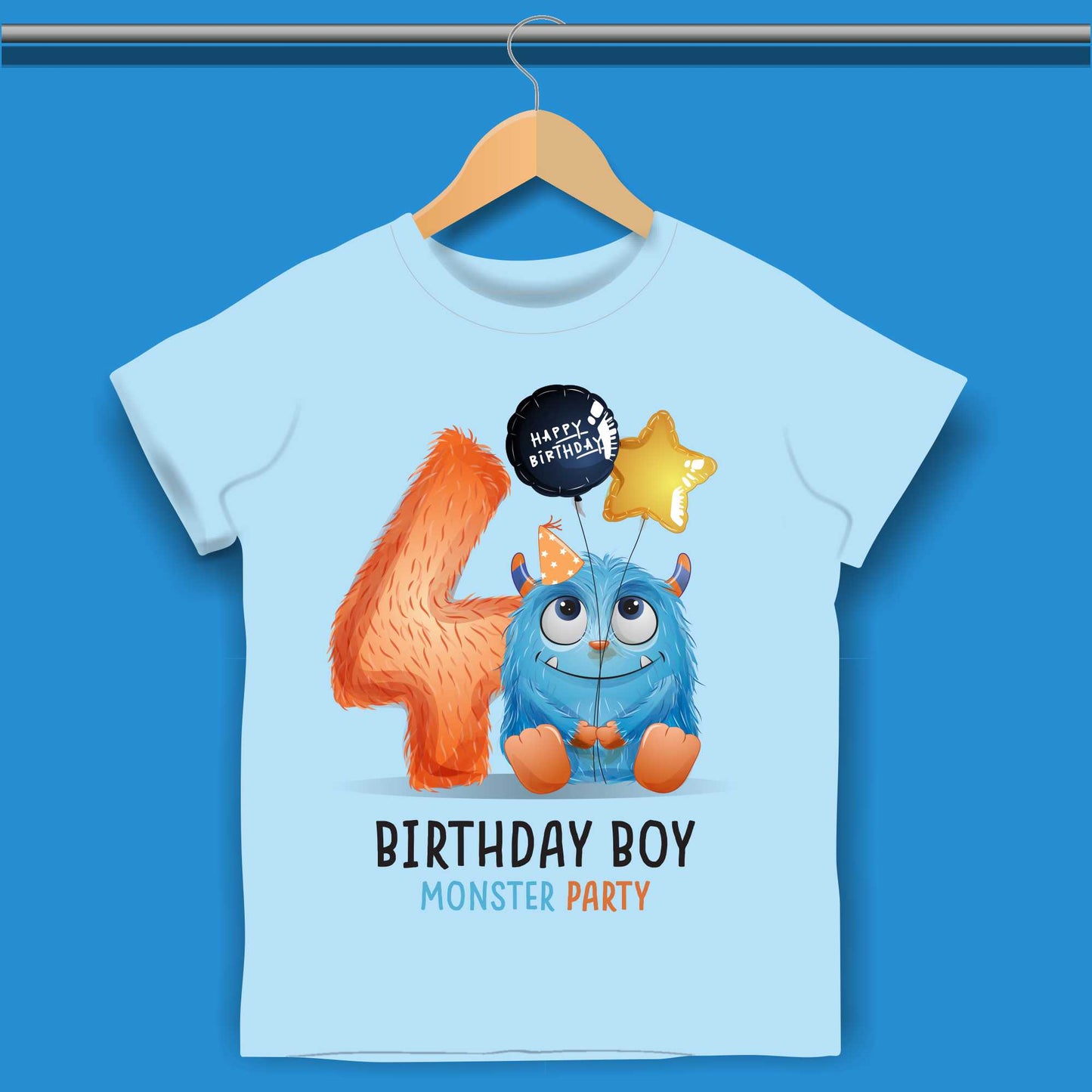 Monsters Birthday T-shirt for Boys