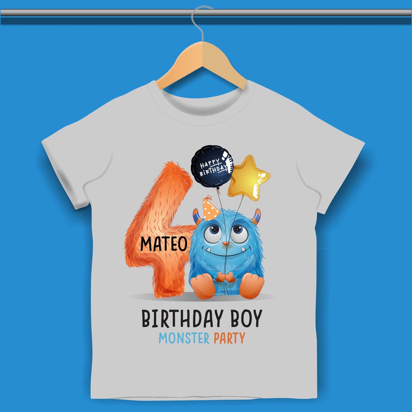 Monsters Birthday T-shirt for Boys