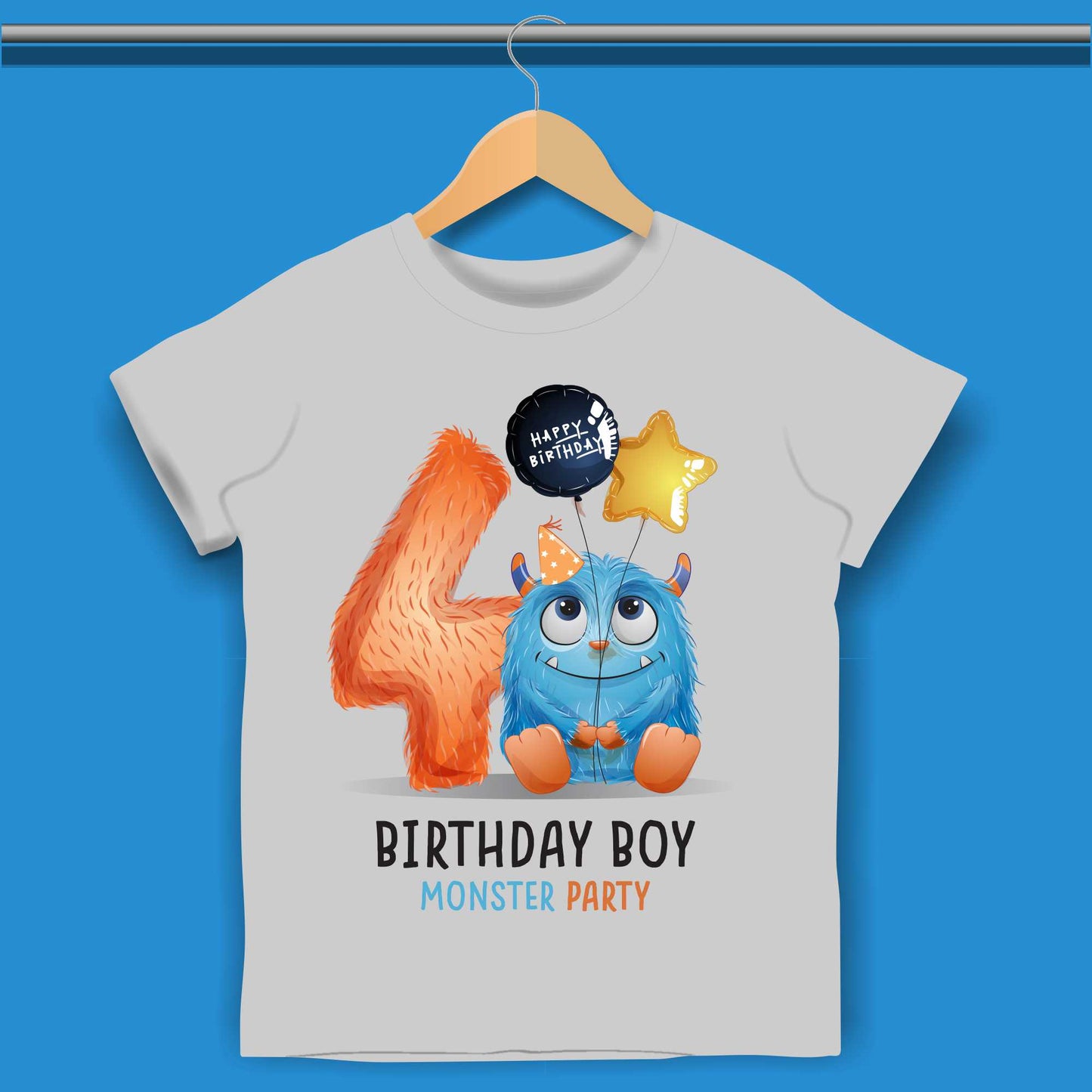 Monsters Birthday T-shirt for Boys