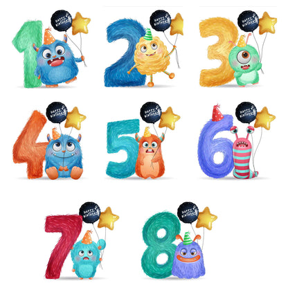 Monsters Birthday T-shirt for Boys #368