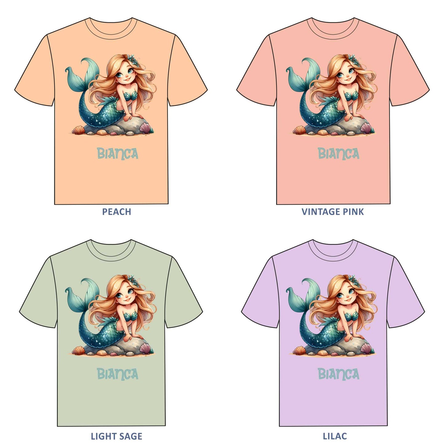 Mermaid T-shirt for Girls - #381