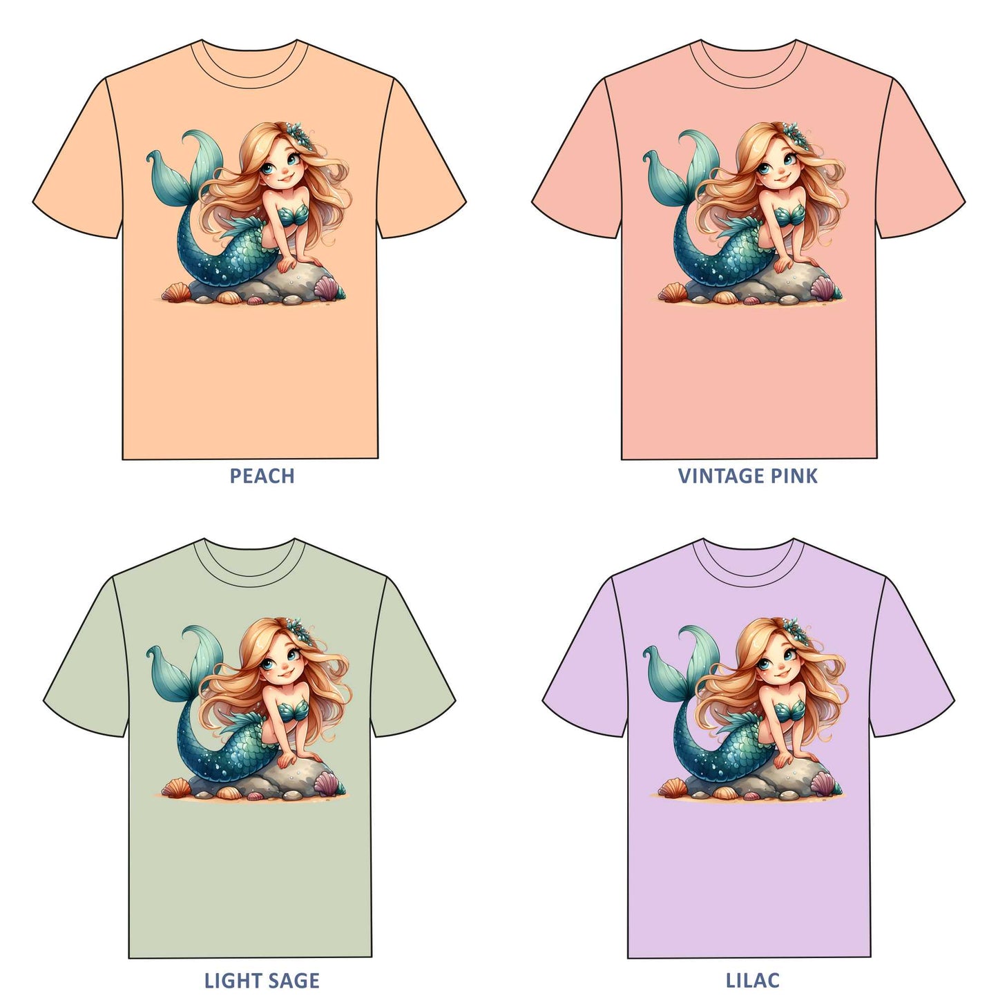 Mermaid T-shirt for Girls - #381