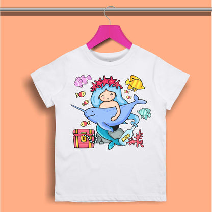 Mermaid Birthday Princess T-shirt for Girls - #384