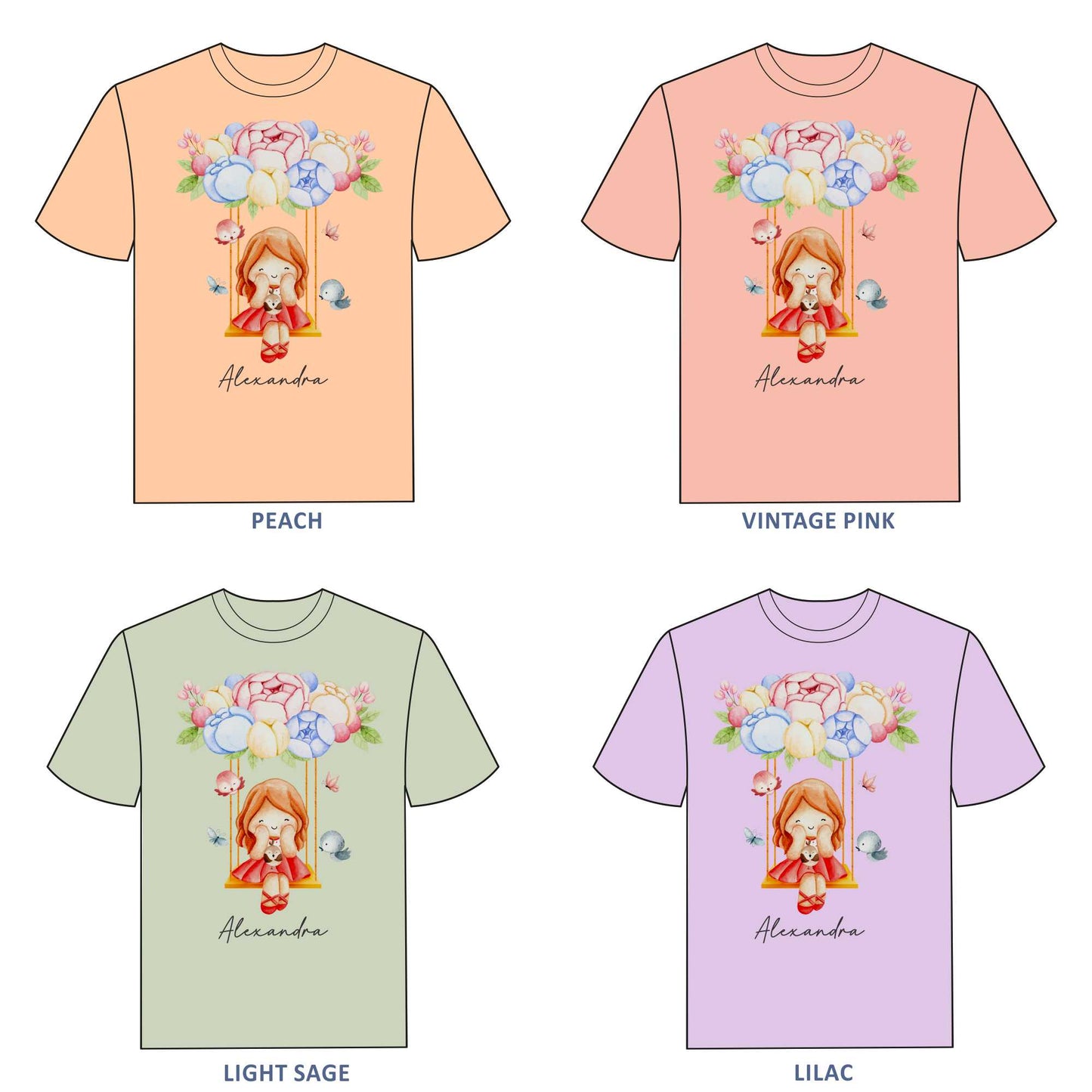 Mermaid Birthday Princess T-shirt for Girls - #385