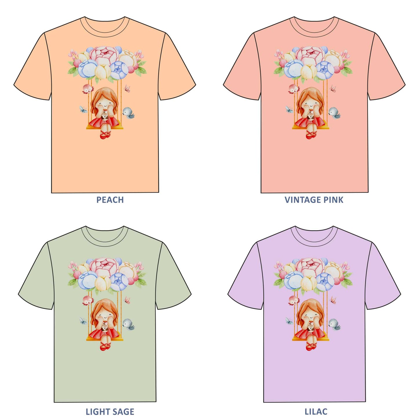 Mermaid Birthday Princess T-shirt for Girls - #385