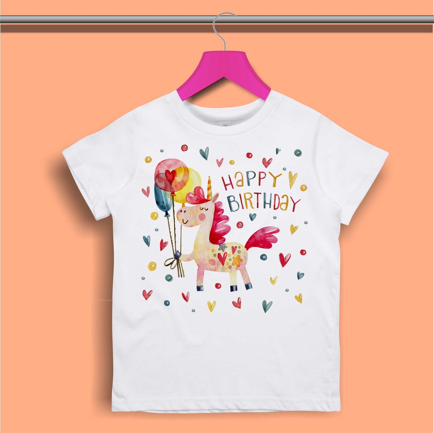 Unicorn Birthday T-shirt for Girls - #387