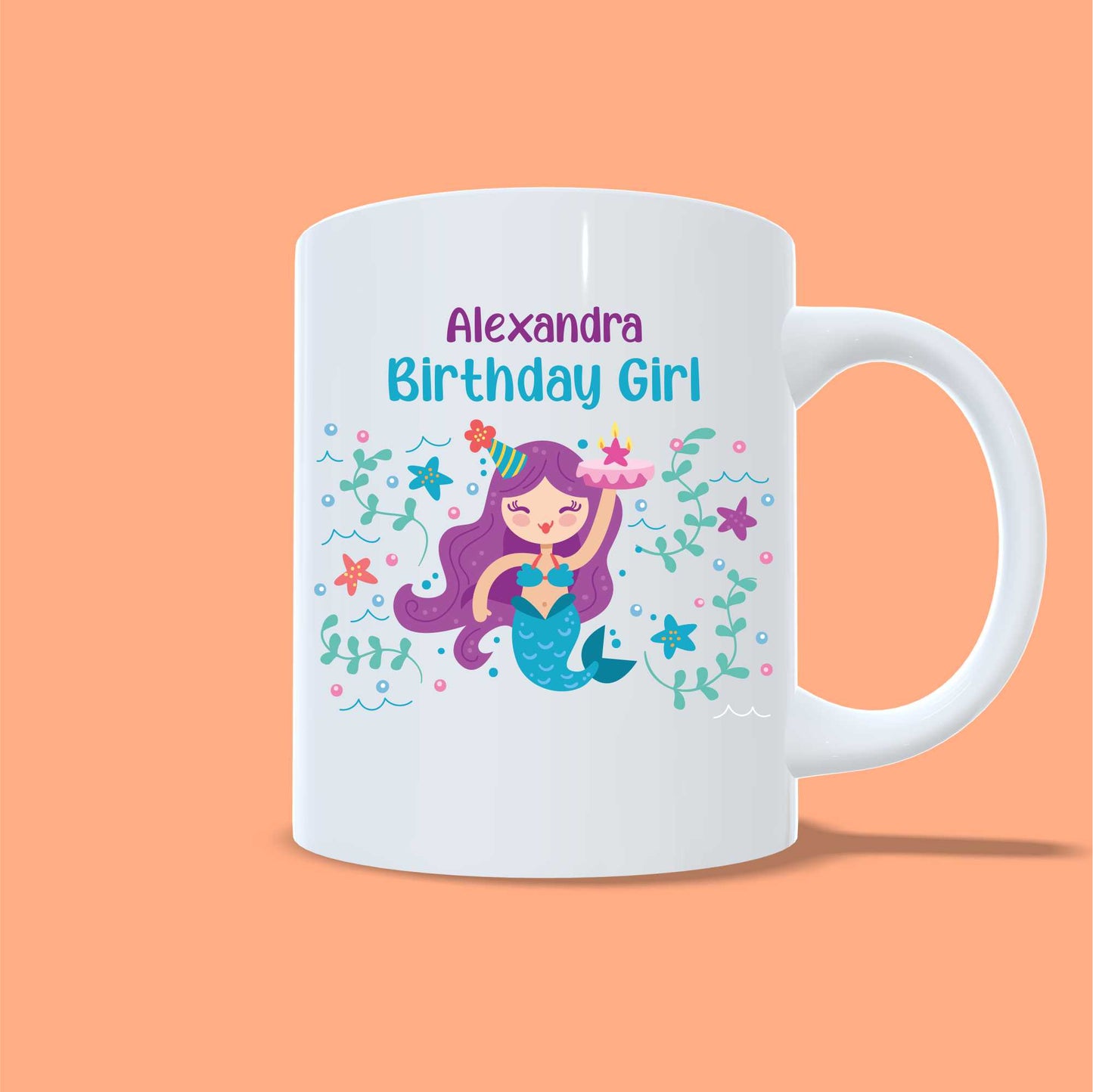 Mermaid Birthday T-shirt for Girls - #389