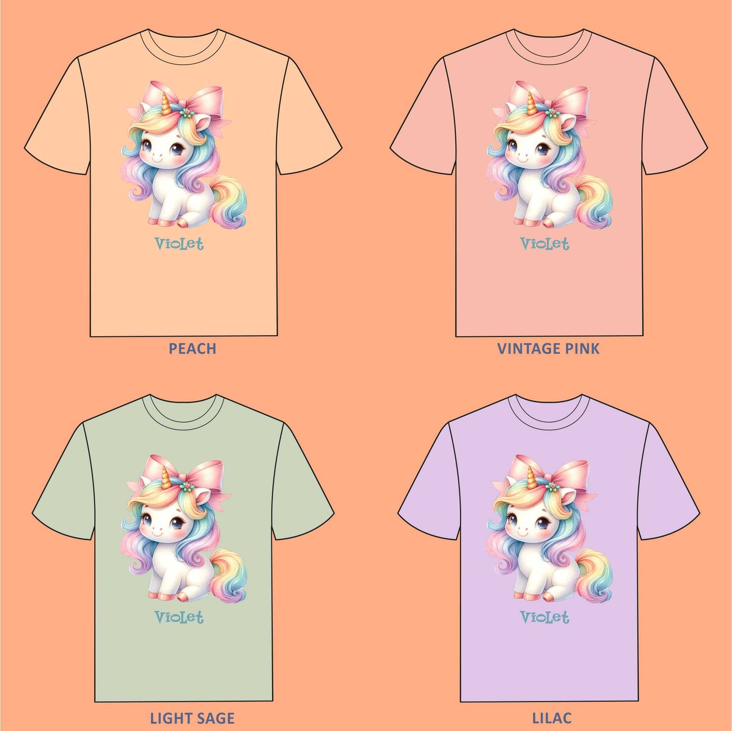 Baby Unicorn T-shirt for Girls - #395