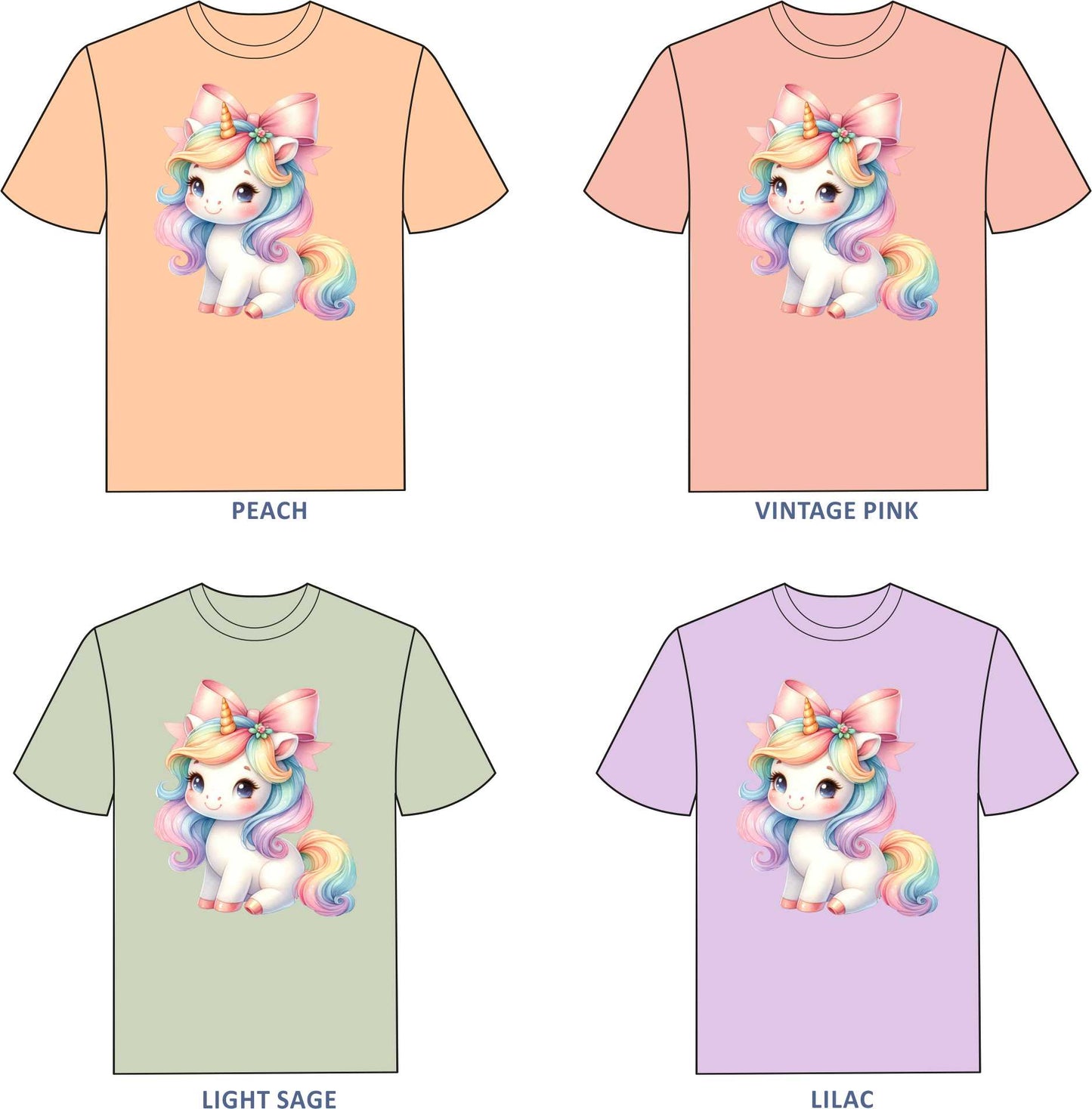 Baby Unicorn T-shirt for Girls - #395