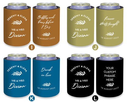 Personalized Wedding Stubby Holders