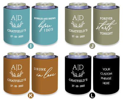 Personalized Wedding Stubby Holders 