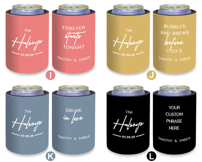 Personalized Wedding Stubby Holders