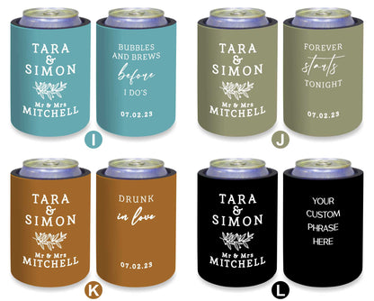 Personalized Stubby Holders Wedding 