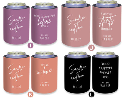 Personalized Wedding Stubby Holders