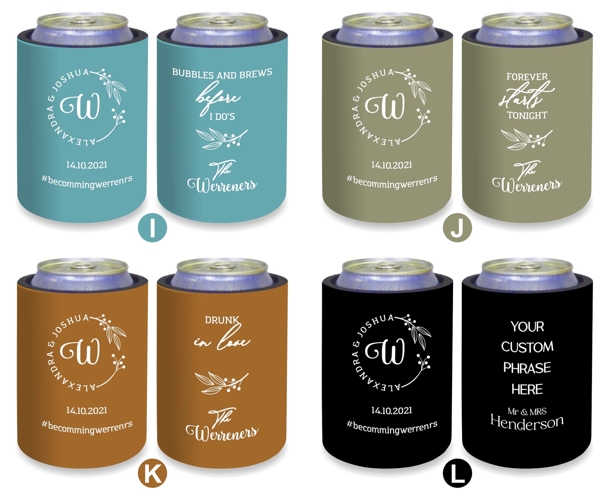 Personalized Wedding Stubby Holder