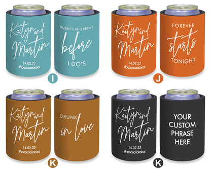 Personalised Stubby Holder Wedding