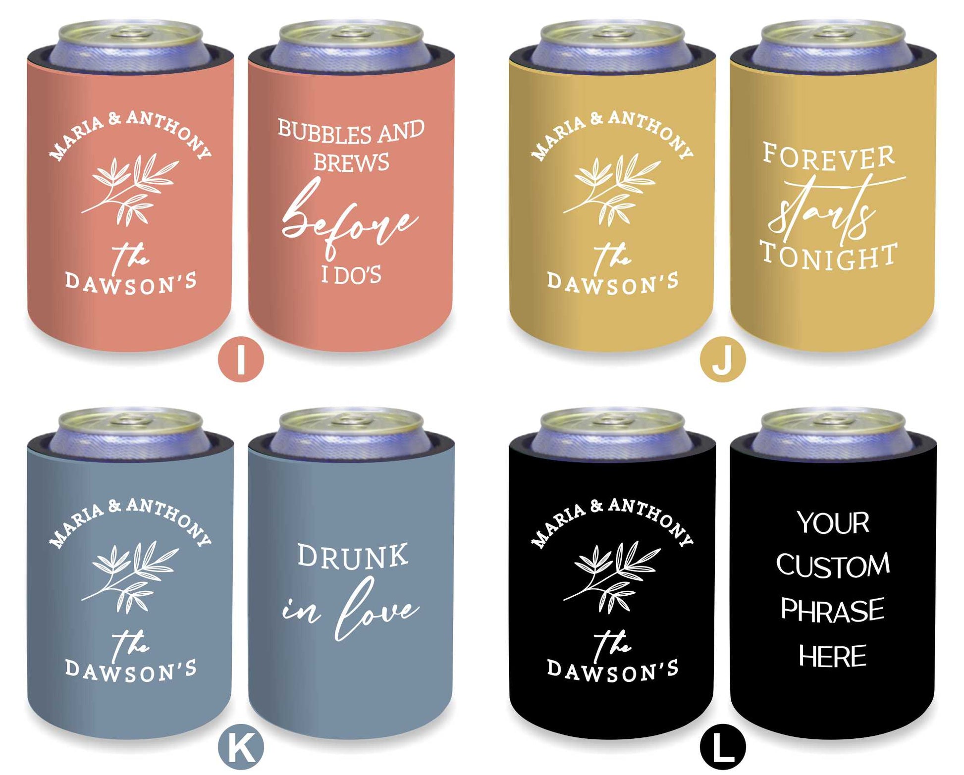 Personalized Stubby Holders Wedding 