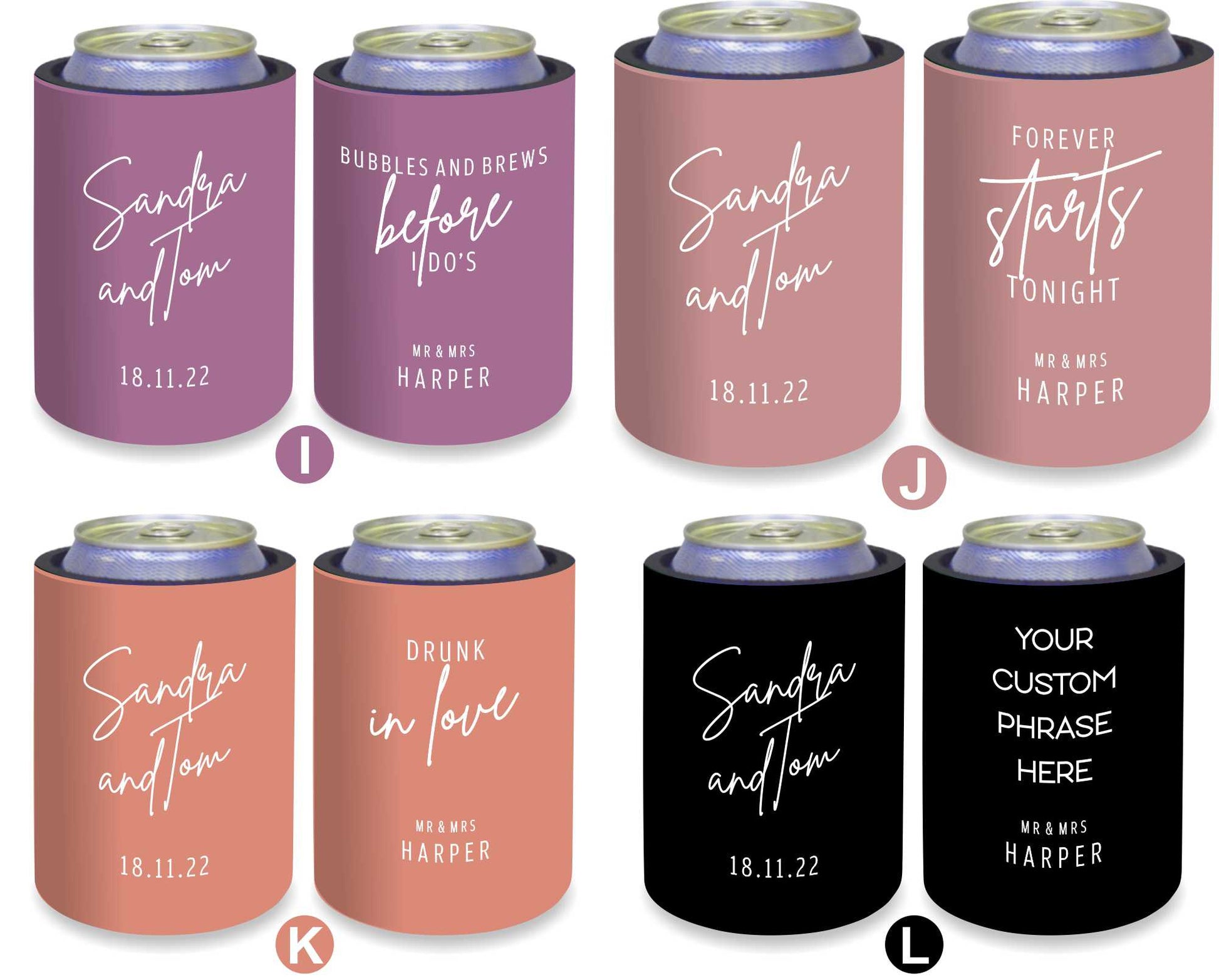 Personalized Stubby Holders Wedding 