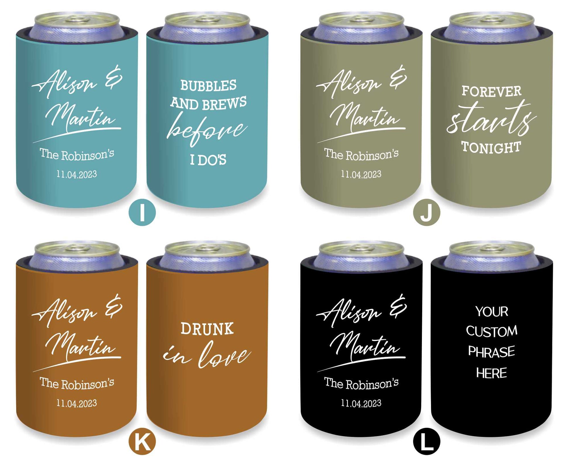 Personalized Stubby Holders Wedding 