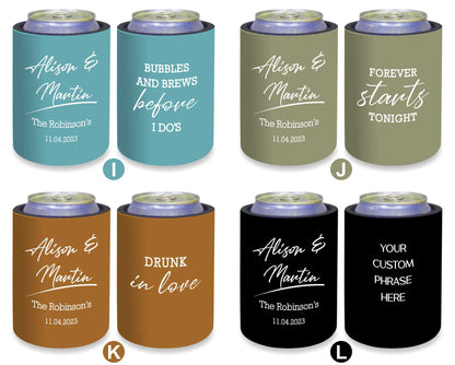 Personalized Stubby Holders Wedding 