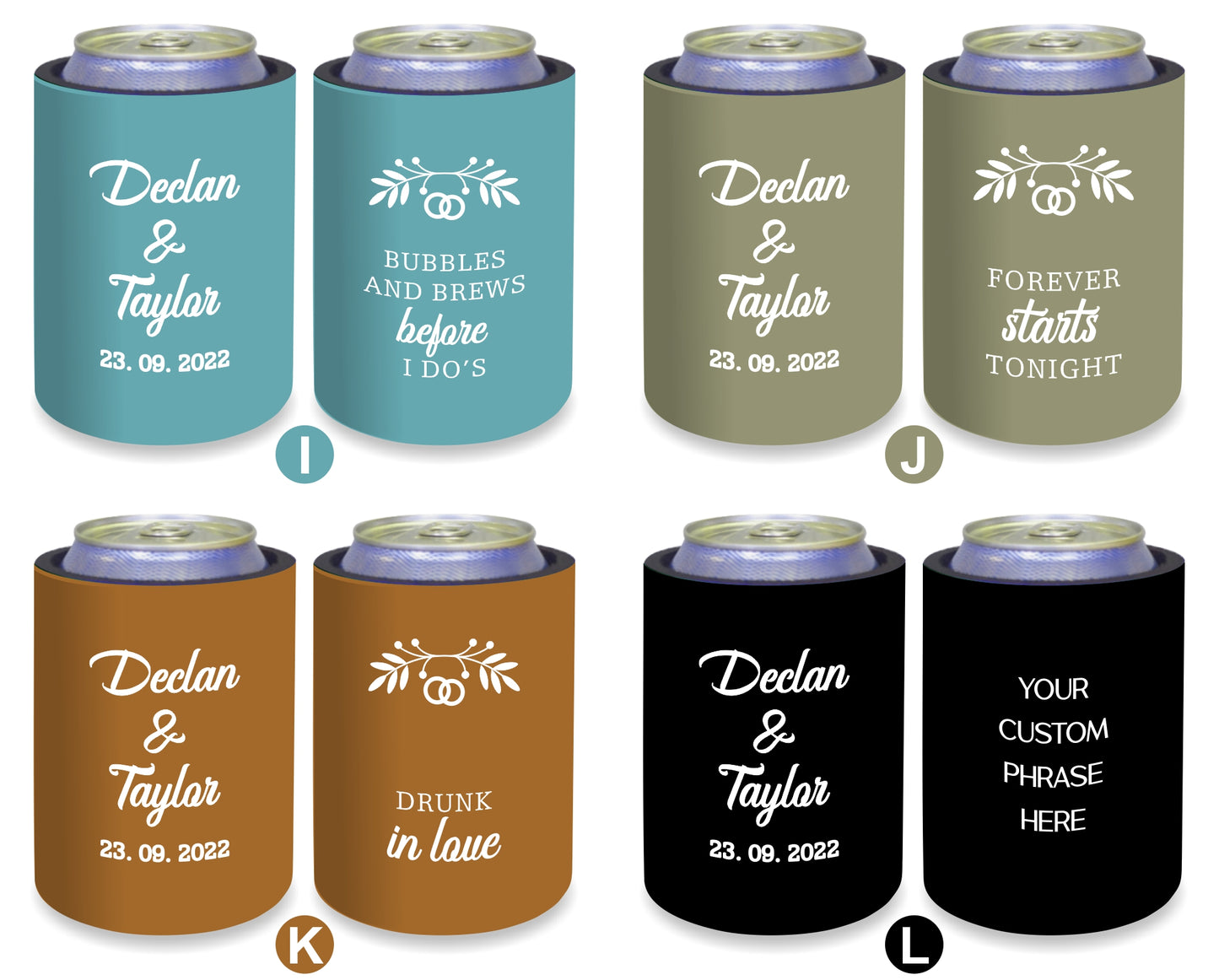 Personalized Wedding Stubby Holders